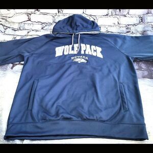 University of Nevada mens Wolf Pack blue gray hoodie